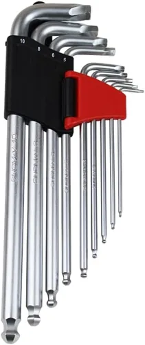 Vista 4 de K Tool 75450 - Juego de extractor de tornillos hexagonales dañados, rango métrico de 9 piezas de 0.059 in a 0.394 in, extractores de extremo