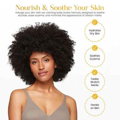 Vista 4 de Shea Radiance Crema corporal nutritiva con avena coloidal Hidratante hidratante para pieles sensibles Hidratación suave con humedad duradera