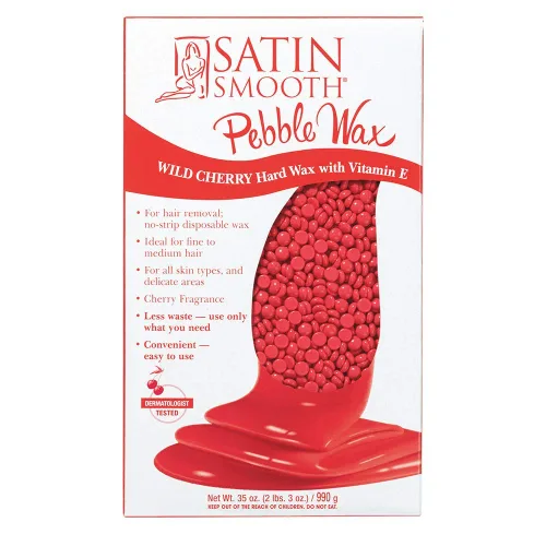 Vista 10 de Satin Smooth Cera de piedra de caléndula dorada Cera dura con aceite de árbol de té Ideal para todo tipo de piel y cabello grueso y persistente