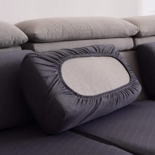 Vista 23 de Protege el cojín del sofá, funda de asiento de silla/sofá biplaza, protectores de cojín de alta elasticidad, poliéster y elastano, protege el cojín