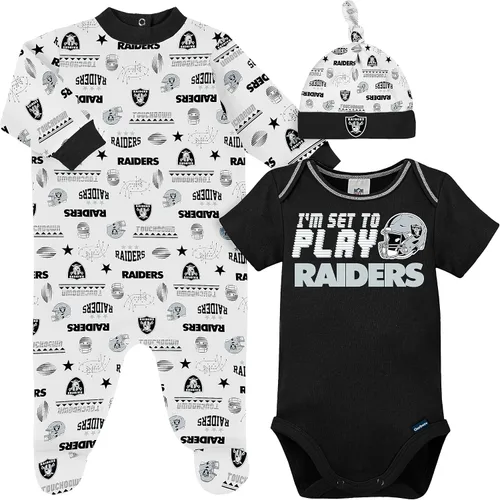 Vista 26 de Gerber Conjunto de regalo unisex para bebé con pies de equipo de la NFL para dormir y jugar
