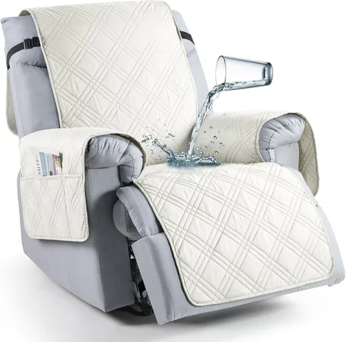 Vista 36 de TAOCOCO Funda para silla reclinable 100% impermeable que se mantiene en su lugar, fundas reclinables para sillas reclinables pequeñas con bolsillo