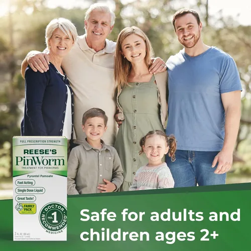 Vista 5 de Reese's Pinworm Líquido medicinal para toda la familia, fuerza de prescripción completa, 2 onzas, paquete de 2, # 1 recomendado por médicos