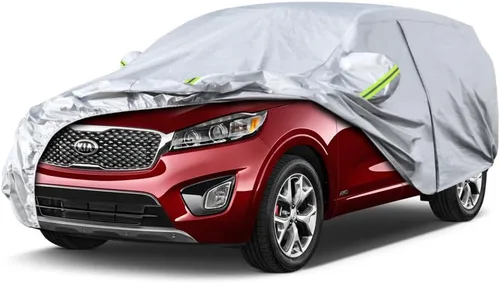 Vista 102 de KouKou Funda impermeable para automóvil SUV adecuada para BMW X1 de 2009 a 2025, 7 capas a prueba de viento para todo tipo de clima, cubierta