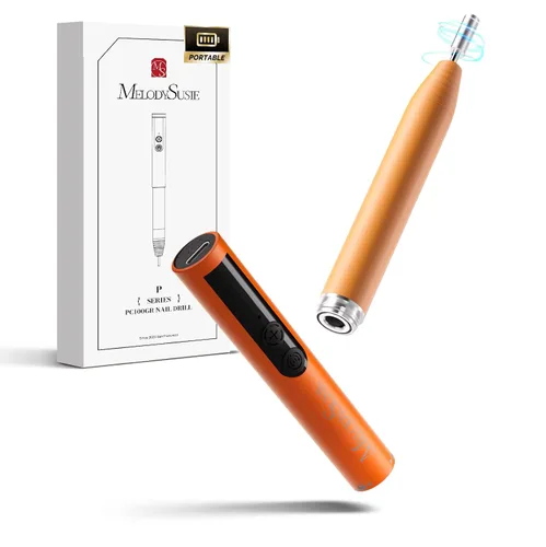 Vista 11 de MelodySusie PocketNail Taladro de Uñas Modular Inalámbrico en Forma de Bolígrafo, PC100GR 20000RPM Lima Eléctrica Delgada Portátil Recargable