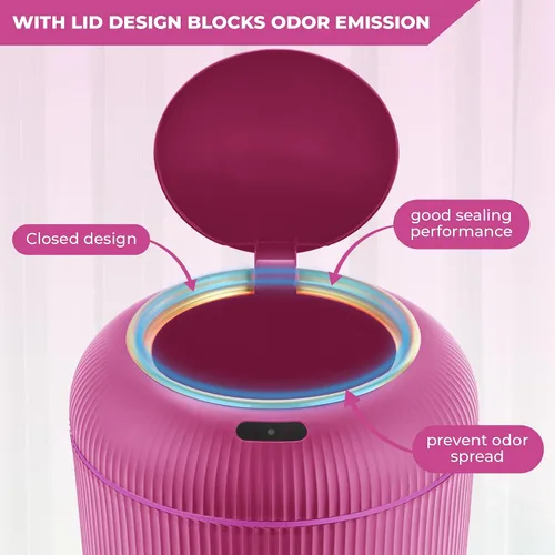 Vista 12 de Pukomc Papelera con sensor inteligente, conveniente e higiénico, fácil de usar, sensor de tecnología, impermeable, papelera de plástico para cocina