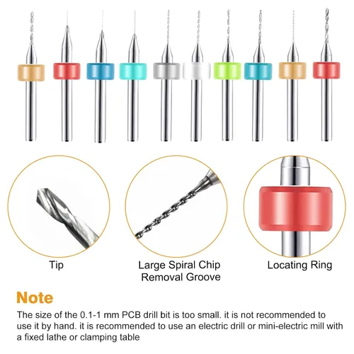 Vista 5 de Juego de 60 taladros manuales con tornillo de banco, micro mini brocas helicoidales, herramienta de tornillo de banco para resina y madera, joyería