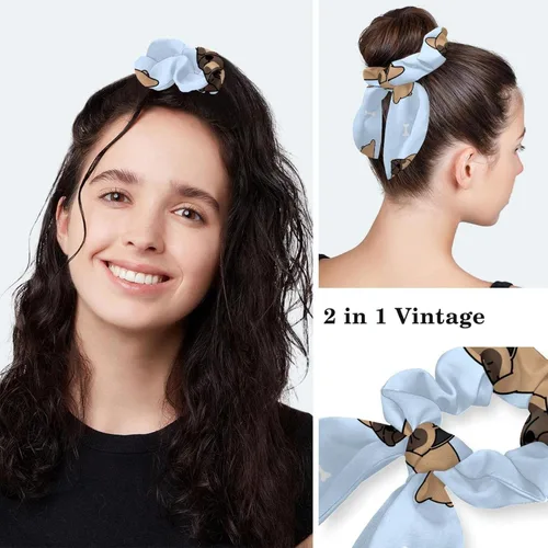 Vista 5 de Gorro de trabajo + gorro de amarre para el cabello, gorro de atadura con banda para el sudor, gorro de uniforme médico Bulldog francés para cachorros