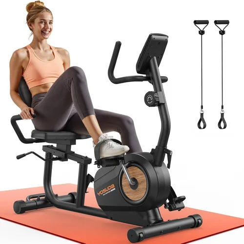 Vista 10 de YOSUDA Recumbent Exercise Bike for Home，Magnetic Staionary Bike for Seniors/Adults with Adjustable Seat, 350LB Capacity, 16-level Resistance, LCD