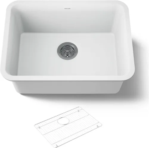 Vista 23 de Kohler K-8223-CM5 Cairn - Grifos para fregadero de cocina, color beige mate