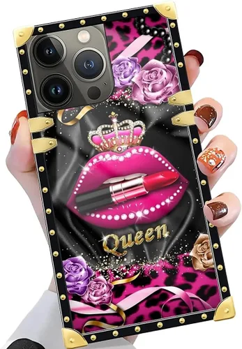 Vista 71 de Funda compatible con iPhone X/Xs, TPU suave de lujo y parte trasera de policarbonato duro para niñas y mujeres, funda protectora a prueba de golpes