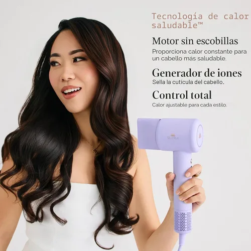 Vista 2 de SUTRA Ultra Violet - Secador de pelo ligero con tecnología iónica negativa, 2 velocidades y 3 ajustes de calor, tiro frío, difusor y concentrador