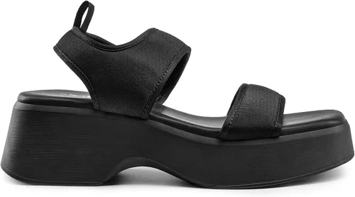 Vista 2 de DREAM PAIRS Sandalias de plataforma elegantes de verano para mujer, tacones gruesos de cuña baja y cómodas