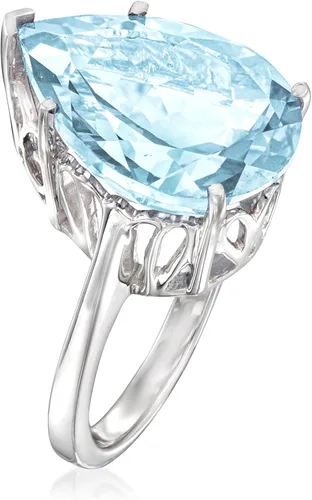 Vista 3 de Ross-Simons Anillo de topacio azul cielo de 13 quilates en plata de ley, Gema, Topacio