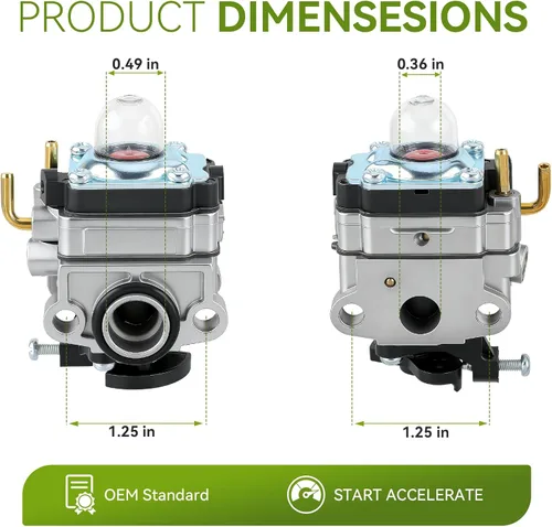 Vista 5 de AUTOKAY 309375002 Carburador Compatible con Homelite Ryobi RY34426 RY34007 S430 C430 X430 30cc RY34441 RY34427 RY34421 RY34446 RY34006 Recortadora