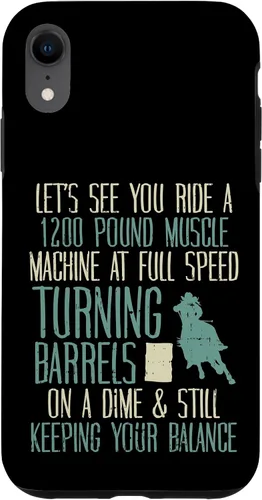 Vista 25 de 1200 Pound Muscle Turning Barrels Racing Rodeo Horse Gift Case for iPhone 17