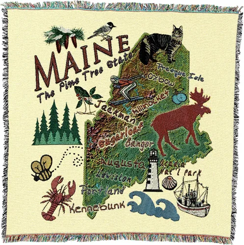 Vista 38 de Pure Country Weavers State of Alabama - Manta cuadrada para regalo, manta de tapiz tejida de algodón, fabricada en los Estados Unidos