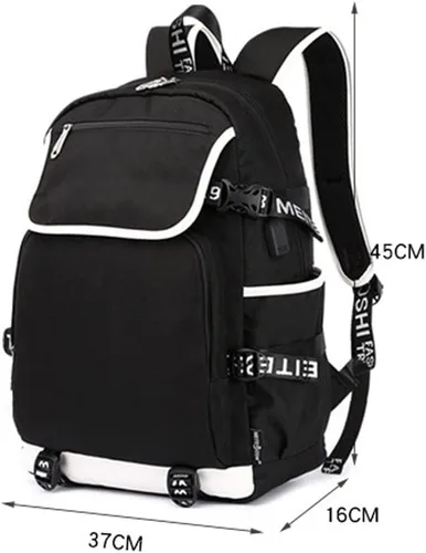 Vista 2 de DIOMMELL Mochila de anime con capacidad de lona, mochila para computadora portátil