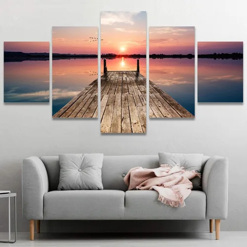 Vista 41 de SIGNWIN Lienzo grande para pared, efecto geométrico de mármol, triángulo dorado, polígono, paisaje, formas abstractas, arte digital, arte moderno