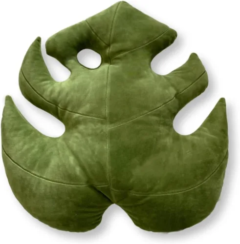 Vista 12 de Green Philosophy Co. Almohada de hoja de Frydek Alocasia - Obsidiana