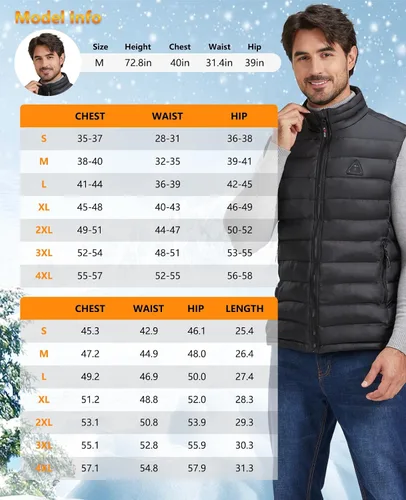 Vista 6 de Men's Heated Vest with 20000mAh Battery Pack 7.4V,Lightweight Rechargeable Electric Heated Apparel for women