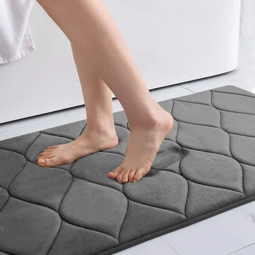 Vista 31 de Colorxy - Alfombra de baño de espuma viscoelástica, ultrasuave y antideslizante, absorbe el agua, lavable a máquina, tapete para suelos de ducha