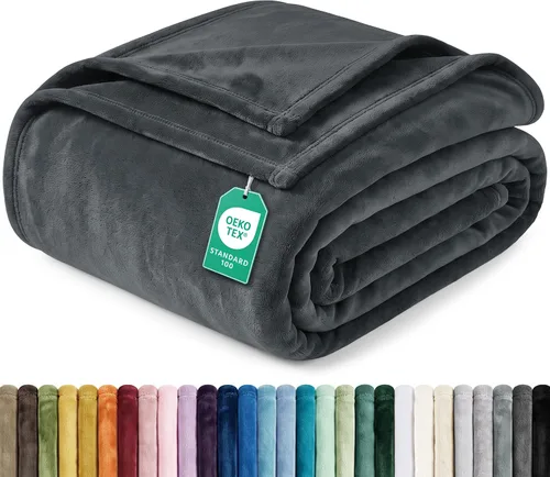 Vista 49 de Utopia Bedding Manta de forro polar negro, tamaño individual, ligera, mullida, suave, antiestática de microfibra (60 x 80 pulgadas)
