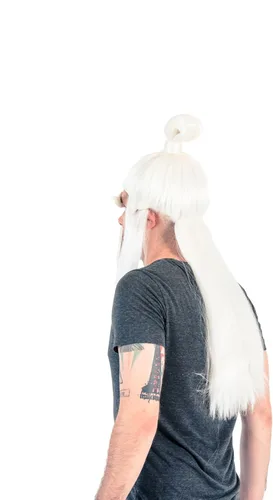 Vista 4 de Accesorio para disfraz de barba y peluca para Halloween, color blanco