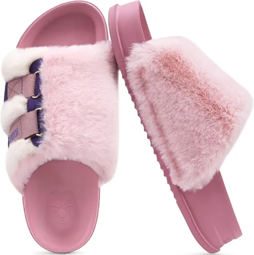 Vista 17 de KuaiLu Pantuflas ortopédicas para mujer con soporte de arco, sandalias acolchadas suaves para mujer, sandalias de moda con punta abierta, de piel