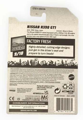 Vista 2 de Hot Wheels Nissan R390 GTI, Factory Fresh 9/10 [rojo] 138/250