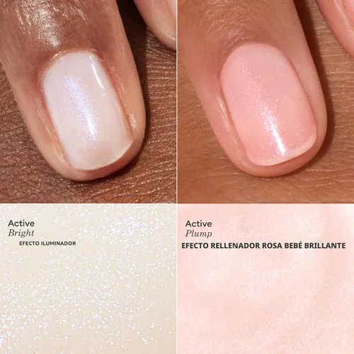 Vista 3 de Manucurist Active Icons Duo - Juego de esmaltes de uñas Active Bright, Active Plump - Fortalecedor de uñas, esmalte iluminador y cuidado, regalos