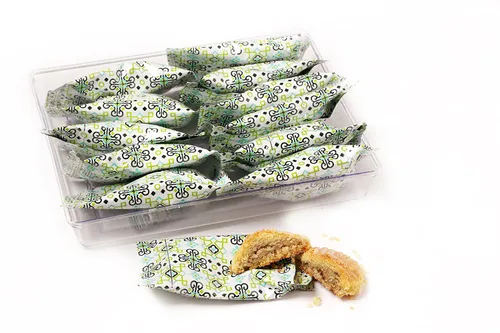 Vista 8 de Al Bohsali Galletas de mantequilla rellenas de pistacho Maamoul 12 bolsas individuales