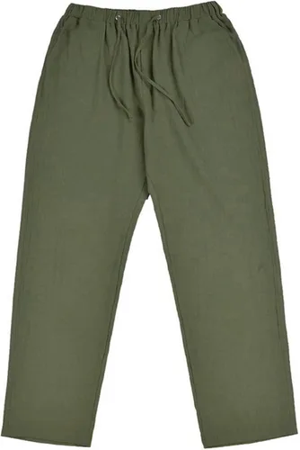 Vista 3 de Pantalones de bolsillo pantalones de algodón de tensión sólido de las mujeres más el tamaño pantalones casuales pantalones de lana de las mujeres