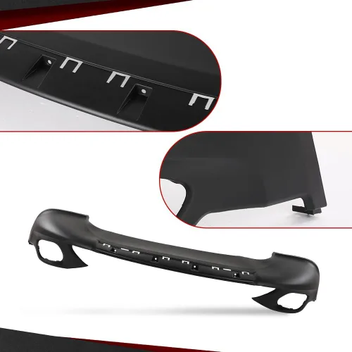 Vista 7 de Cubierta de parachoques delantero inferior compatible con Jeep Cherokee (submodelo: Latitude, Limited, North, Sport) 2014 2015 2016 2017 2018 Negro