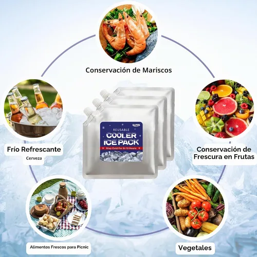 Vista 4 de GURIN Reusable Ice Packs for Lunch Box - Cools Up to 10+ Hours