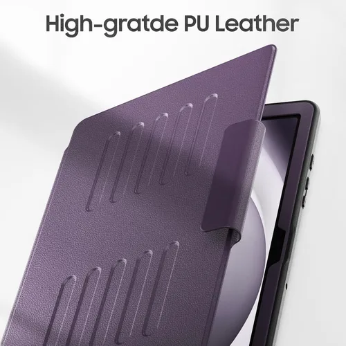 Vista 5 de HXCASEAC Funda para tablet Samsung A9 Plus con soporte magnético de 5 ángulos, apagado y encendido automático, soporte de imanes fuertes para pegar