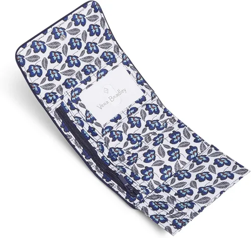 Vista 3 de Vera Bradley Cartera compacta Riley de sarga para mujer con protección RFID