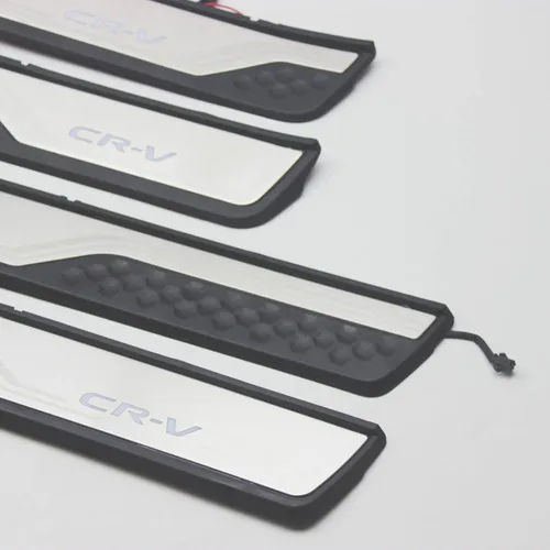 Vista 6 de Vestiduras de placa de metal protectora para umbral de puerta, estilo de moda para Honda CR-V CRV