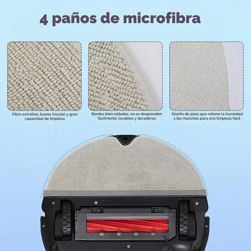 Vista 6 de 18 piezas de kit de accesorios Q7 de repuesto compatibles con aspiradora robot Roborock Q7 / Q7+ / Q7 Max / Q7 Max+, 2 cepillos principales, 4 Kit