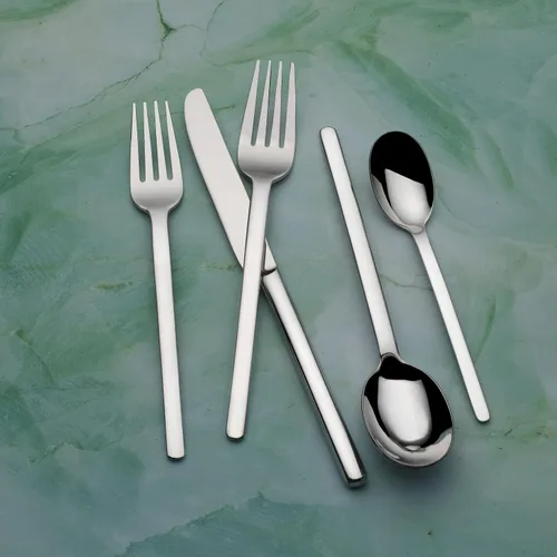 Vista 6 de Mikasa Zena - Juego de cubiertos de acero inoxidable 18/0 de 20 piezas, con tenedores de cena, tenedores de ensalada, cuchillos, cucharas