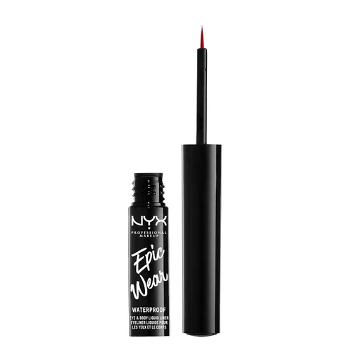 Vista 10 de NYX PROFESSIONAL MAKEUP Epic Wear - Delineador líquido de larga duración, impermeable, color negro