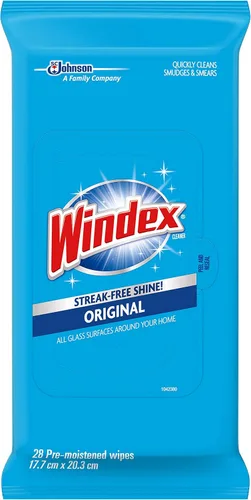 Vista 2 de Windex - Toallitas de limpieza para vidrio y multisuperficie, 28