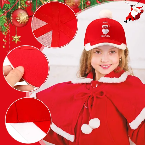 Vista 4 de Suhine 12 gorras de béisbol de Navidad, sombreros de Santa ajustables para adultos, gorra de golf para hombres, mujeres, adolescentes, vacaciones