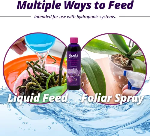 Vista 6 de Jack's Classic 3-9-6 Orchid Bloom Booster - Alimento líquido para plantas con micronutrientes, 8 onzas líquidas