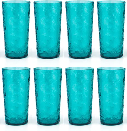 Vista 13 de KX-WARE Vasos de plástico de acrílico de 18 onzas, juego de 6 unidades, color azul