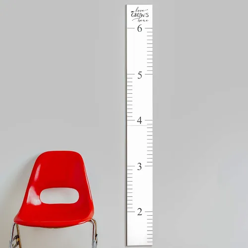 Vista 10 de Headwaters Studio Tabla de crecimiento de madera – Tabla de altura para niños, medida de pared para niños, tabla de altura para pared, regla