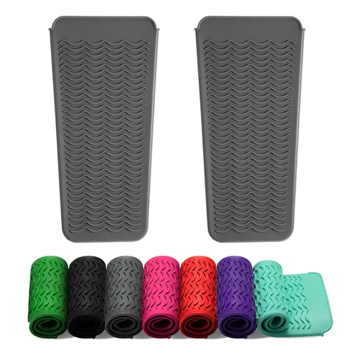 Vista 15 de ZAXOP - Funda de silicona resistente para plancha, rizador, herramientas calientes para el cabello (negro)