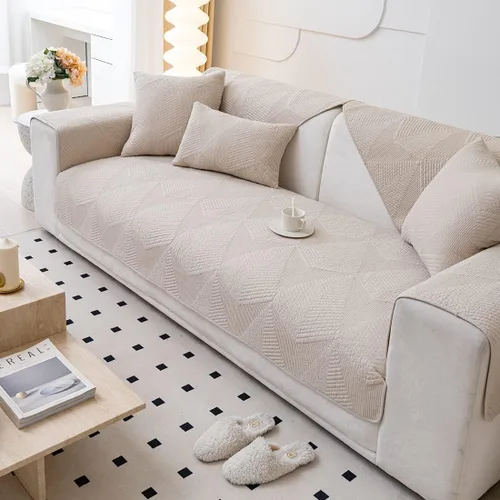 Vista 9 de vctops Funda acolchada de algodón para sofá, con patrón geométrico bohemio, funda antideslizante para sofá modular, protector de muebles para Tipo B