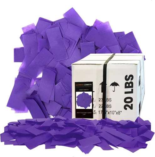 Vista 22 de Ultimate Confetti, Confeti Biodegradable Azul Bebé - Confeti de Papel de Seda Rectangular Revoloteante para Uso en Cañones y Lanzadores – Confeti