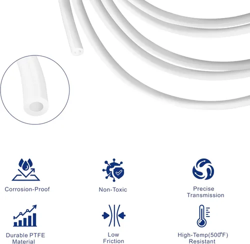 Vista 7 de Tubo de teflón de PTFE de 10 pies-0.079 in ID X 0.157 in OD para impresora 3D Bowden de filamento 1.75 - Tubo de teflón de PTFE de Allen Tech